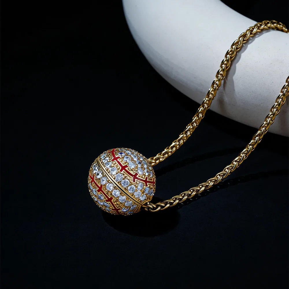 3D Zircon Baseball Necklace Sports Pendant for Fan sold by FaithHeart product image thumbnail 5