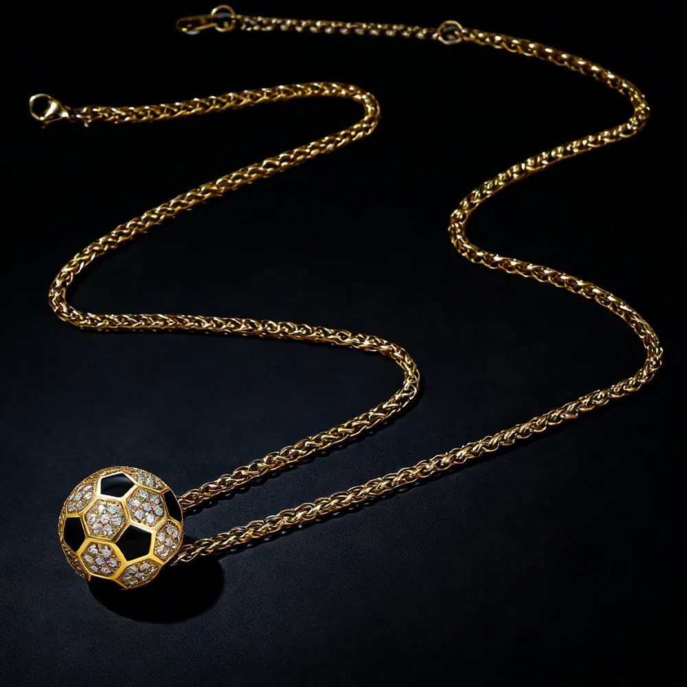 3D CZ Football Necklace Sports Pendant for Fan sold by FaithHeart product image thumbnail 4