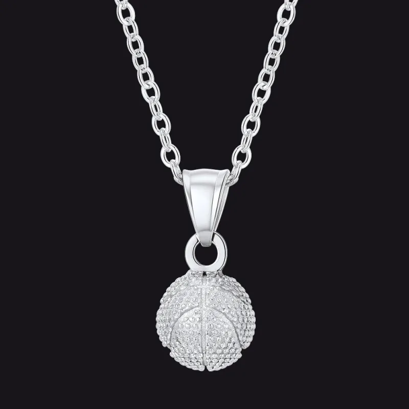 Basketball Necklace Sports Pendants for Men Ball Fans sold by FaithHeart