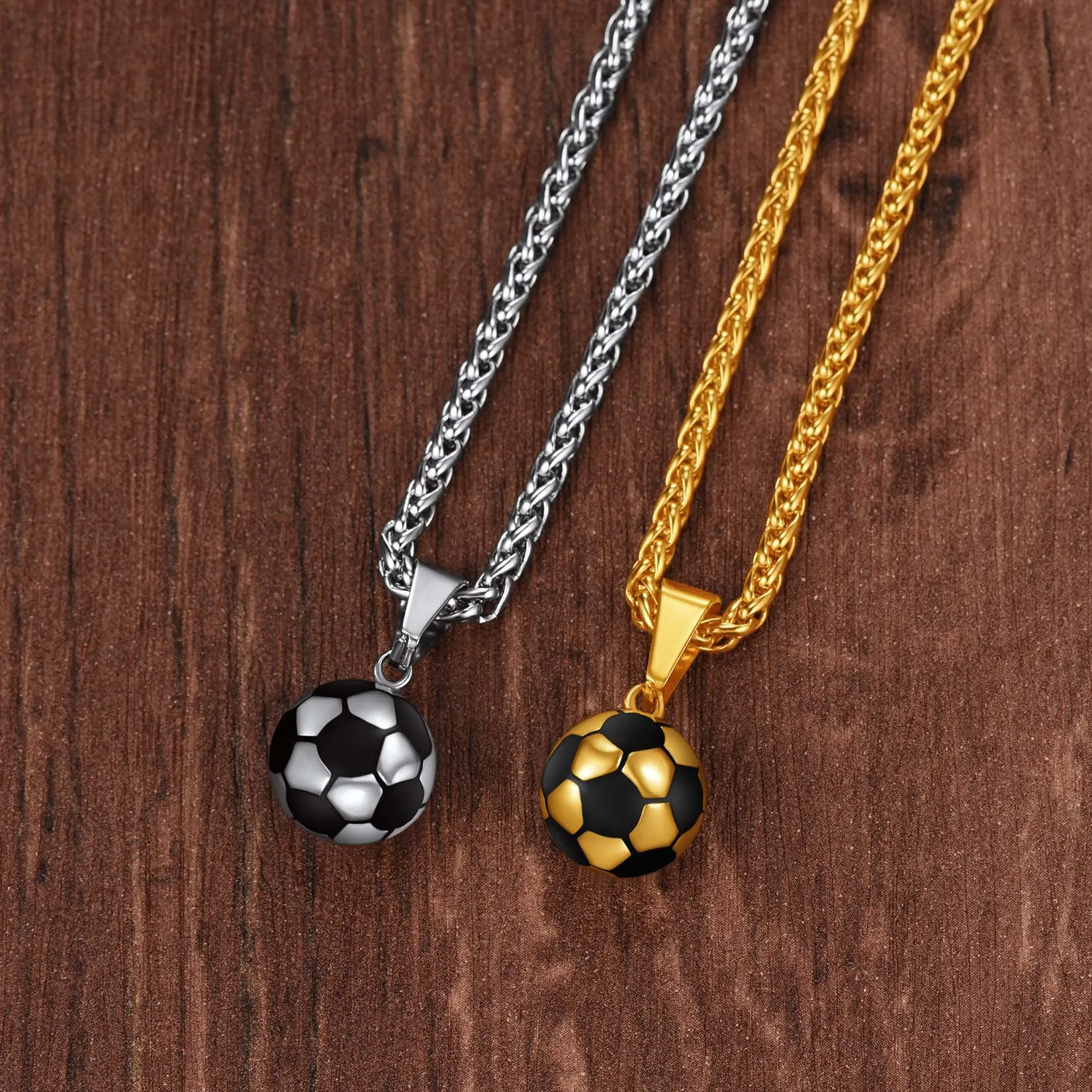 Soccer Football Necklace Sports Pendants for Men Ball Fans sold by FaithHeart product image thumbnail 3