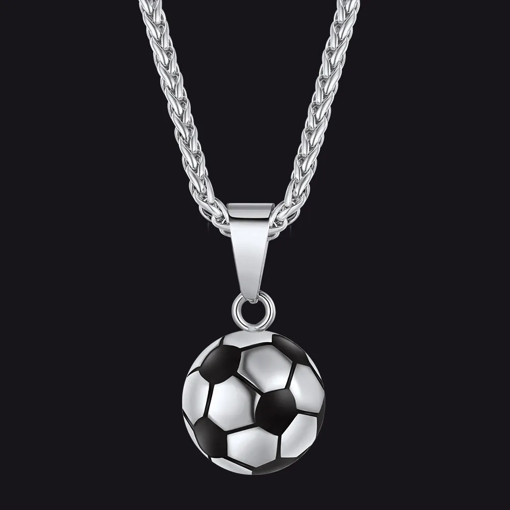 Soccer Football Necklace Sports Pendants for Men Ball Fans sold by FaithHeart