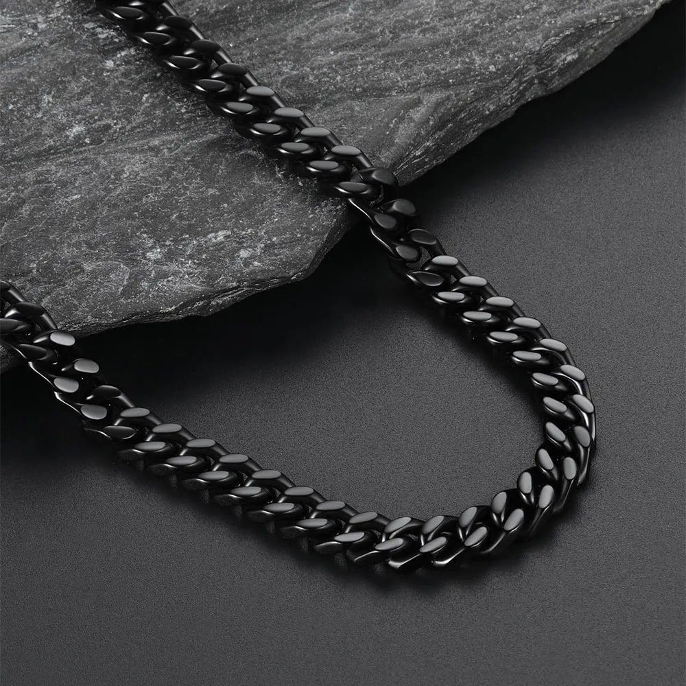 Miami Cuban Chain & Celtic Knot Cross Necklace Set for Men sold by FaithHeart product image thumbnail 3