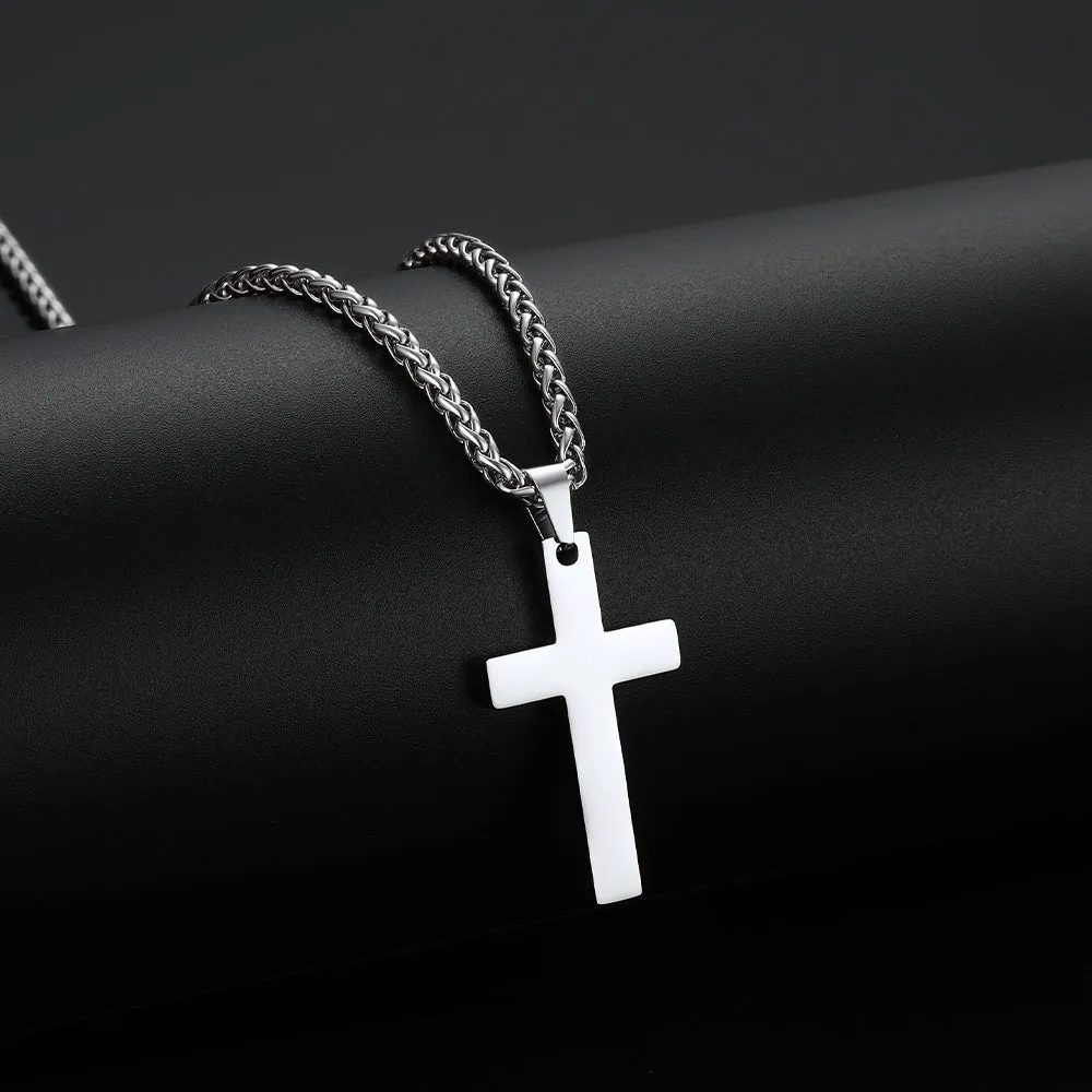 Miami Cuban Chain & Cross Layered Necklaces Set for Men sold by FaithHeart product image thumbnail 4