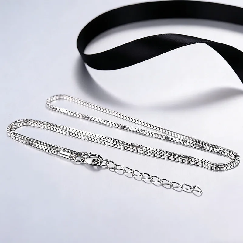 1.5MM Width Minimalist Box Chain Link Necklace for Men sold by FaithHeart product image thumbnail 2