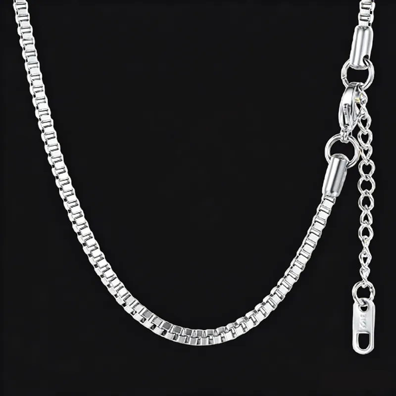 2.5MM Width Box Link Chain Necklace for Men sold by FaithHeart