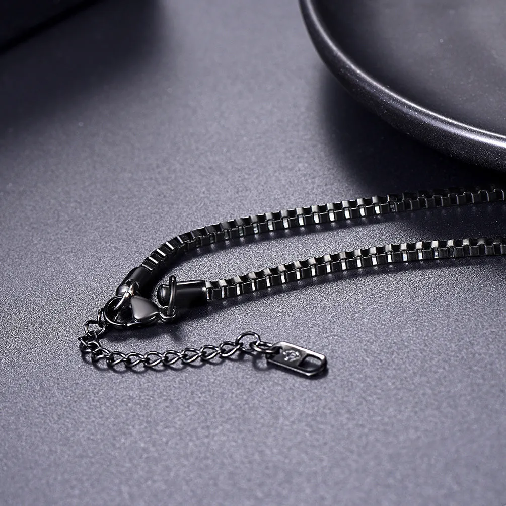 2.5MM Width Box Link Chain Necklace for Men sold by FaithHeart product image thumbnail 4