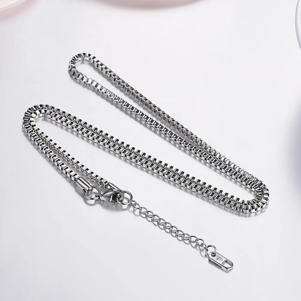 2.5MM Width Box Link Chain Necklace for Men sold by FaithHeart product image thumbnail 5