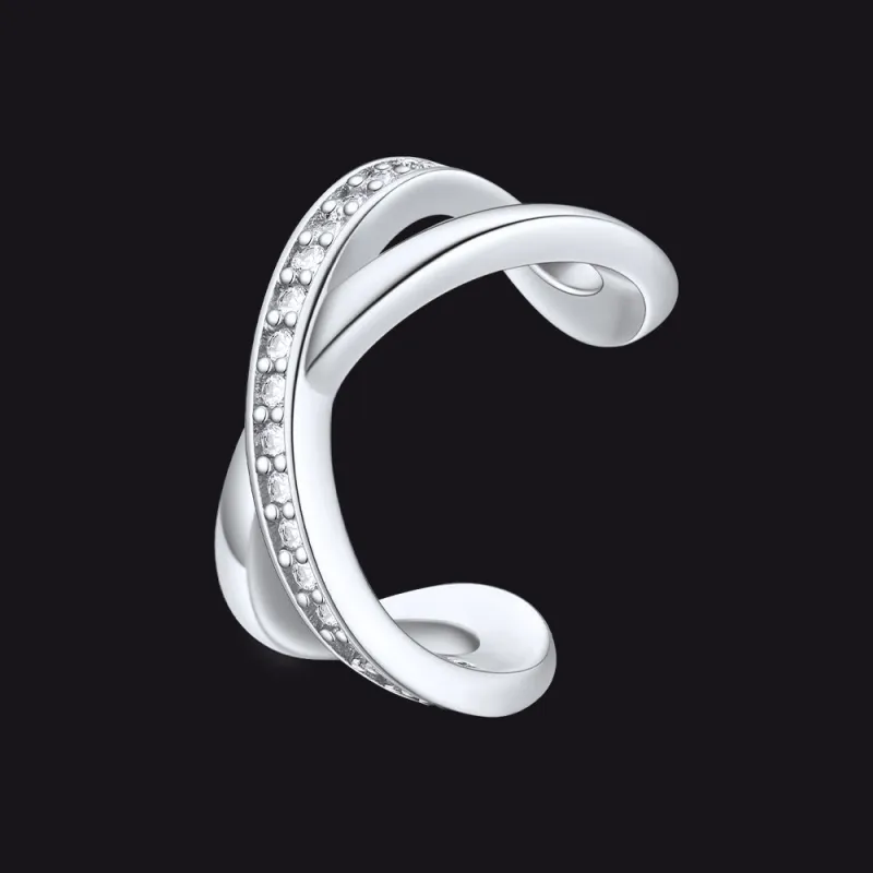 925 Sterling Silver Diamond Ear Cuff Earrings for Women sold by FaithHeart