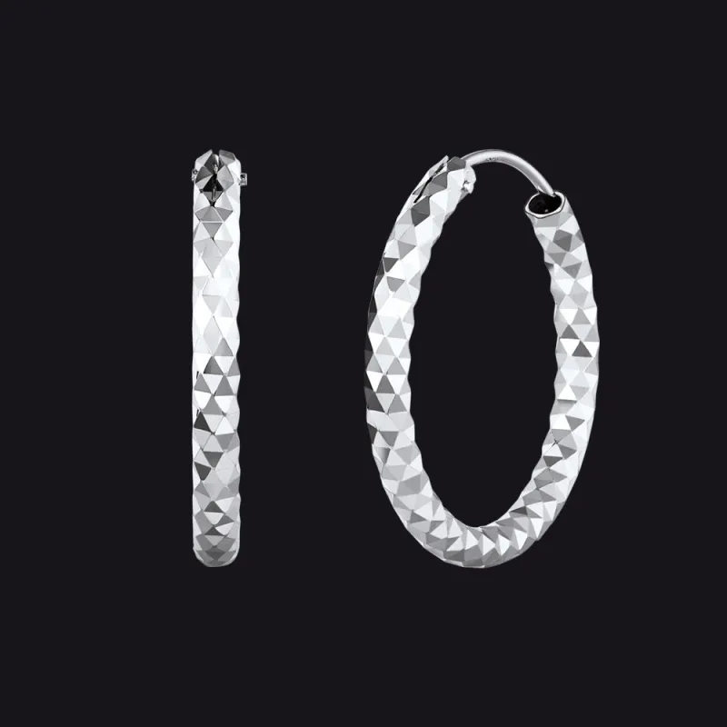 925 Sterling Silver 30/50/70mm Simple Hoop Earrings 3 Sizes for Women sold by FaithHeart