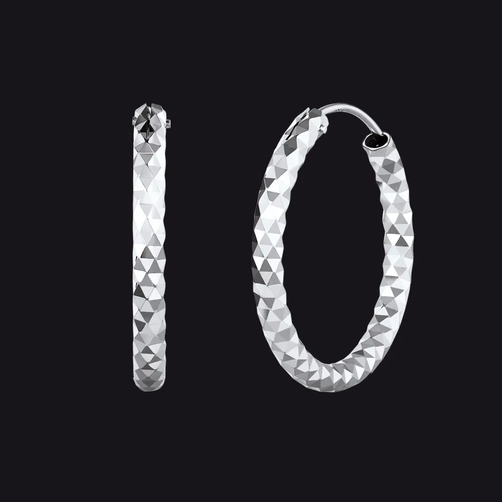 925 Sterling Silver 30/50/70mm Simple Hoop Earrings for Women sold by FaithHeart