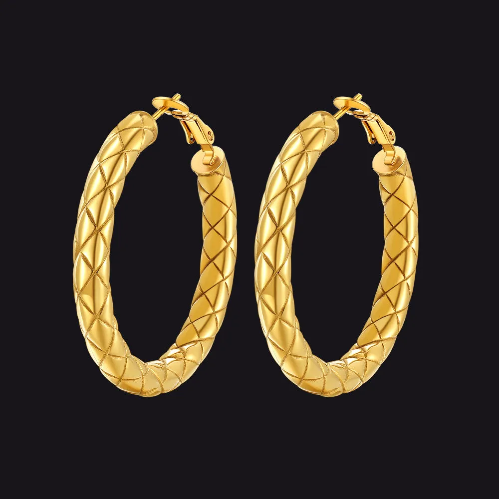 30/40/60/80mm Simple Oversized Hoops Earrings for Women sold by FaithHeart product image thumbnail 2