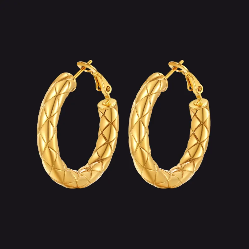 30/40/60/80mm Simple Oversized Hoops Earrings for Women sold by FaithHeart