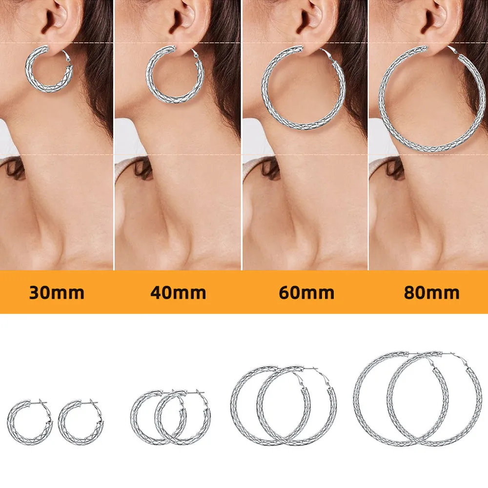 30/40/60/80mm Simple Oversized Hoops Earrings for Women sold by FaithHeart product image thumbnail 3