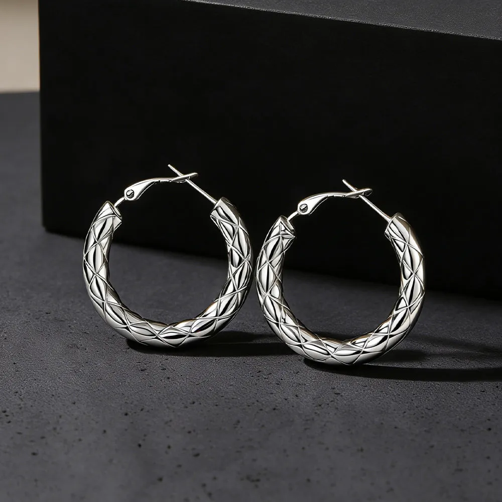 30/40/60/80mm Simple Oversized Hoops Earrings for Women sold by FaithHeart product image thumbnail 5