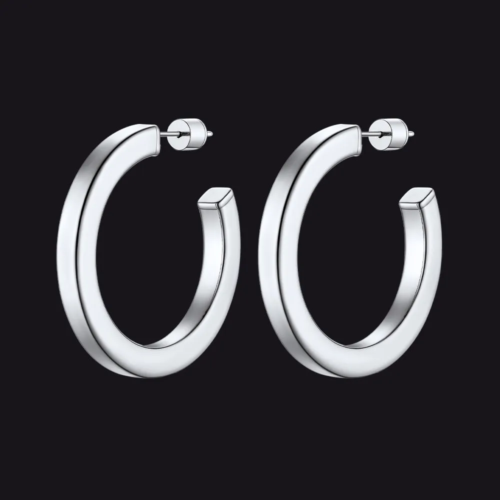 20/30/40/60/80mm Minimalist Hoop Earrings for Women sold by FaithHeart product image thumbnail 3