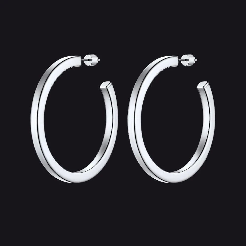 20/30/40/60/80mm Minimalist Hoop Earrings for Women sold by FaithHeart product image thumbnail 4