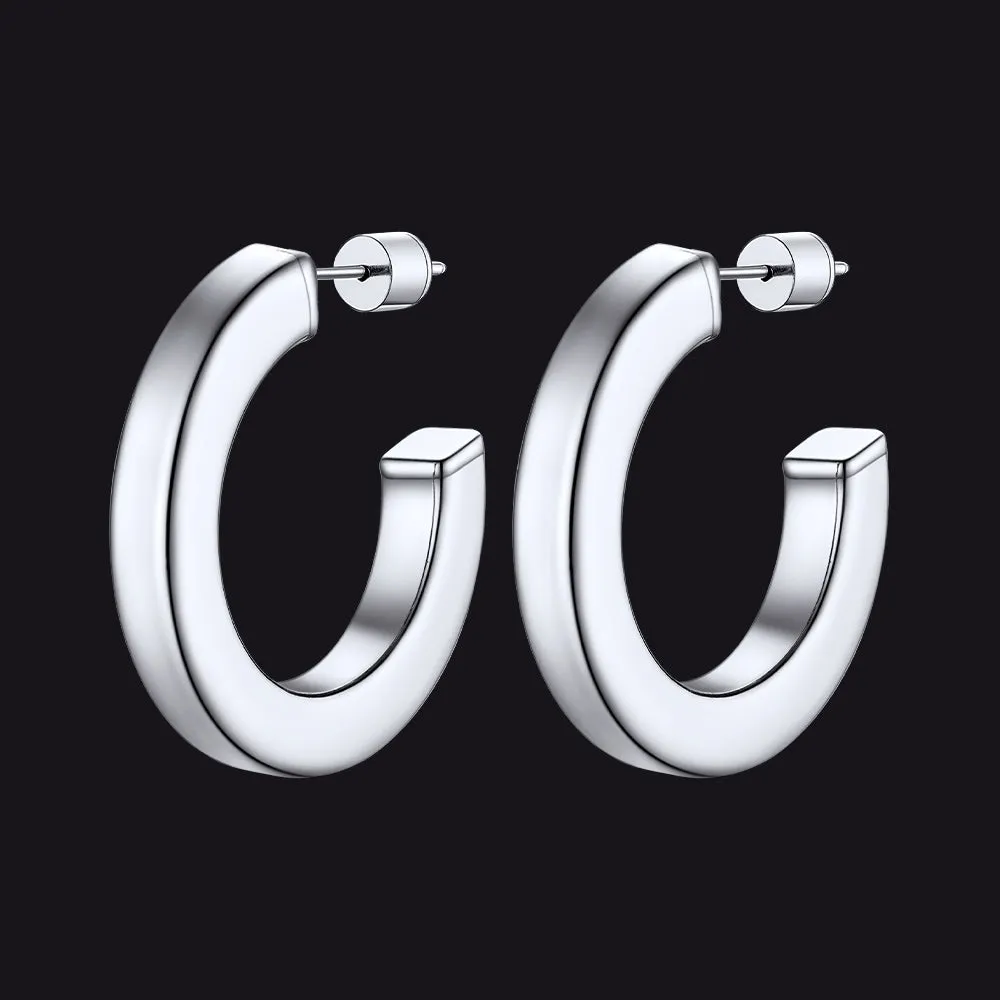 20/30/40/60/80mm Minimalist Hoop Earrings for Women sold by FaithHeart product image thumbnail 2