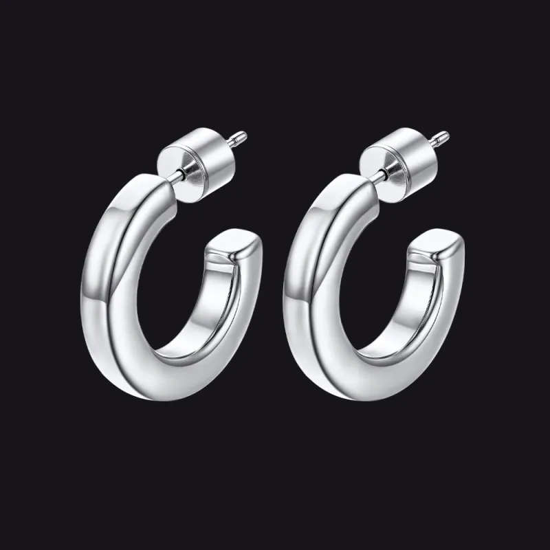 20/30/40/60/80mm Minimalist Hoop Earrings for Women sold by FaithHeart
