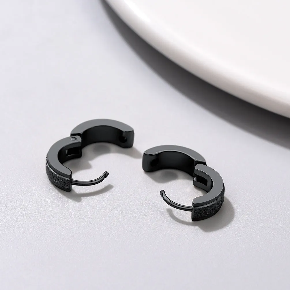 Matte Huggie Hoop Earrings Set for Men Women 3 Pairs sold by FaithHeart product image thumbnail 5