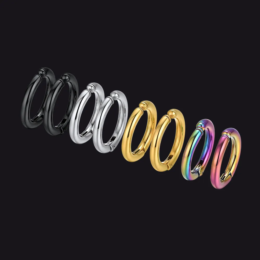 4 Pairs Clip On Ear Cuff Hoop Earrings Set for Men Women sold by FaithHeart