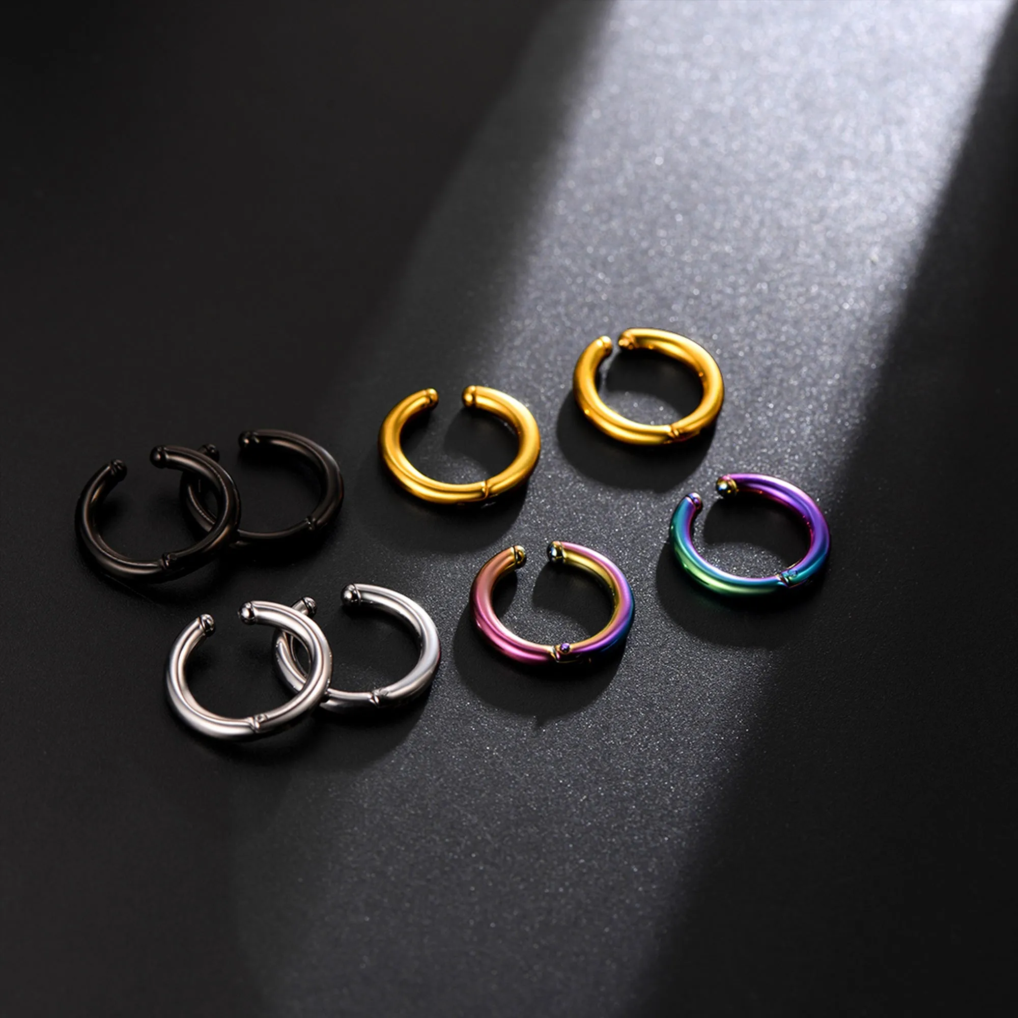 4 Pairs Clip On Ear Cuff Hoop Earrings Set for Men Women sold by FaithHeart product image thumbnail 4