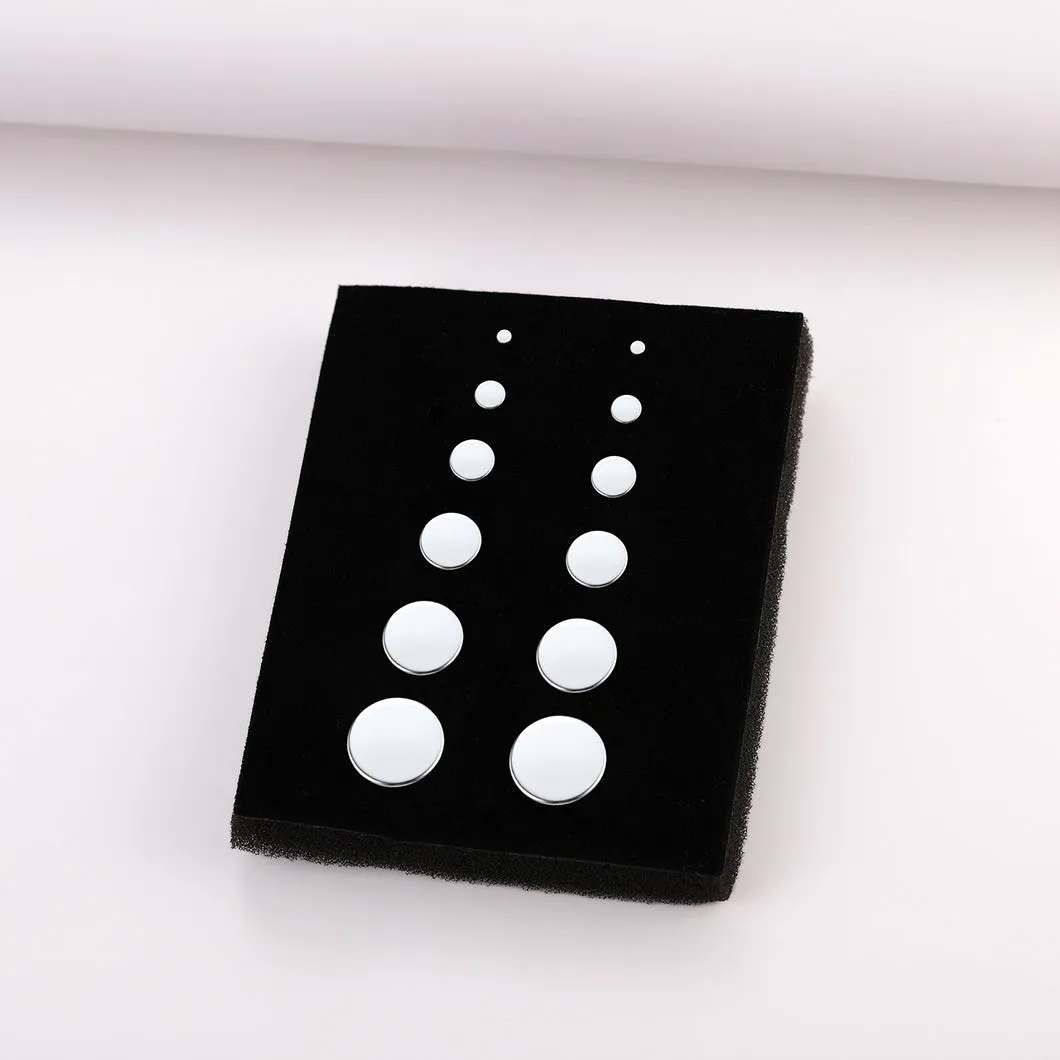 6 Pairs Punk Round Stud Earrings Set for Men sold by FaithHeart product image thumbnail 5