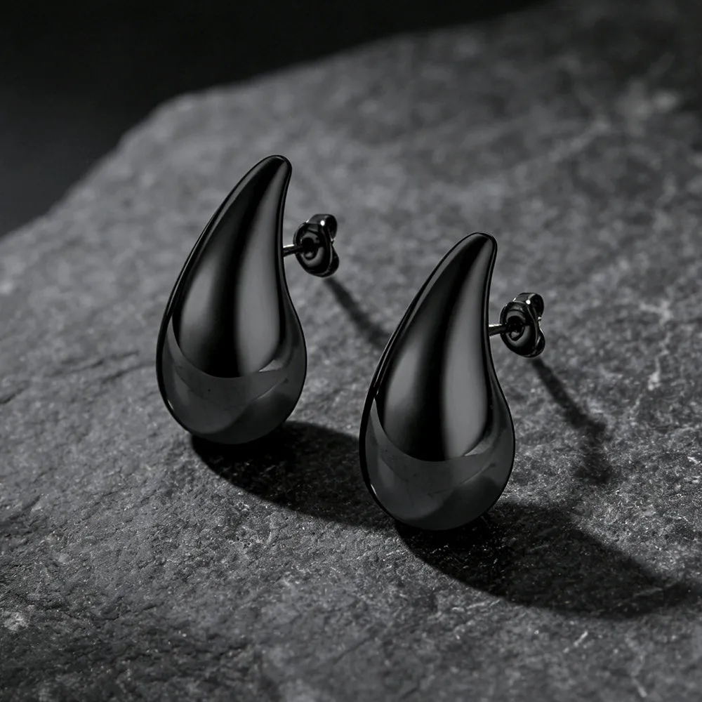 Water Droplets Stud Earrings for Women Men 10/20/30mm sold by FaithHeart product image thumbnail 5
