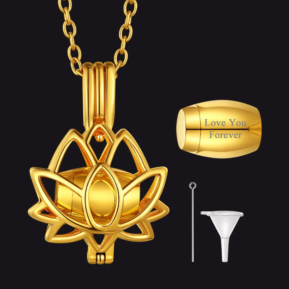 Customized Flower Urn Necklace Cremation Jewelry for Ashes sold by FaithHeart product image thumbnail 2
