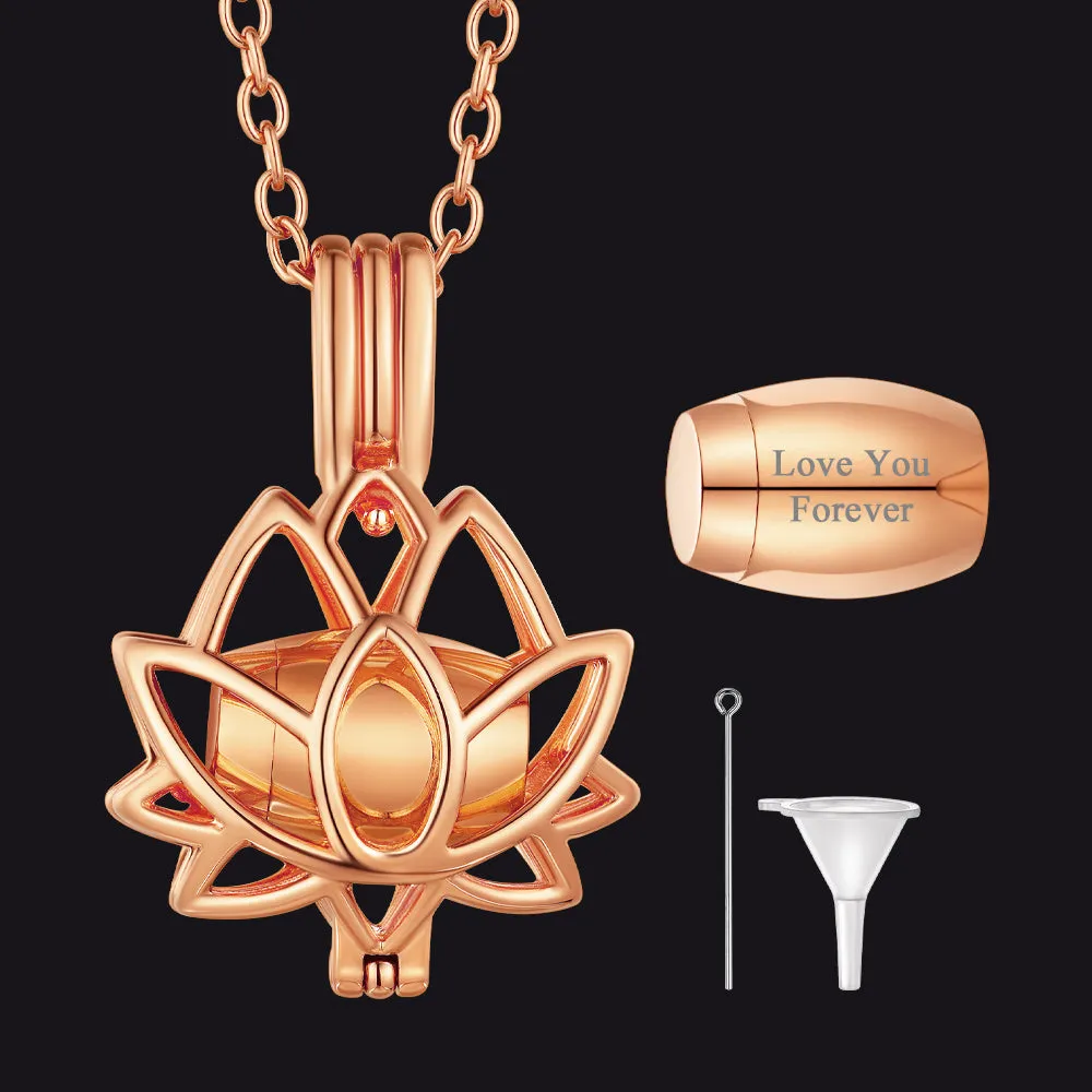 Customized Flower Urn Necklace Cremation Jewelry for Ashes sold by FaithHeart product image thumbnail 3