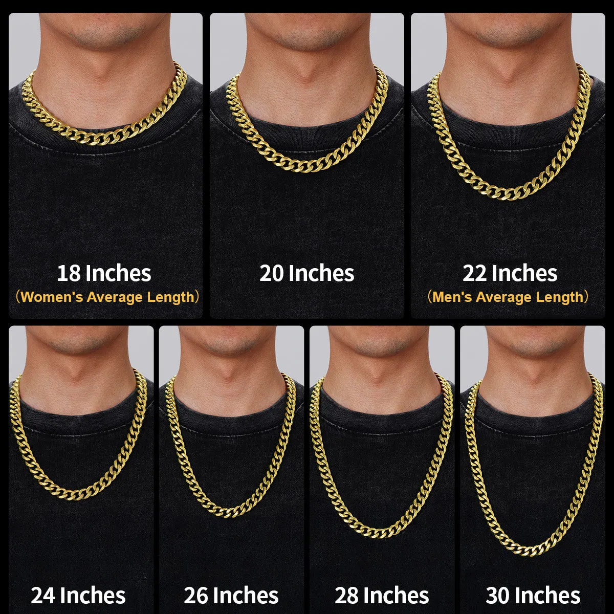 Engraved Cuban Link Chain Necklace for Men 6/9/12mm Width sold by FaithHeart product image thumbnail 4