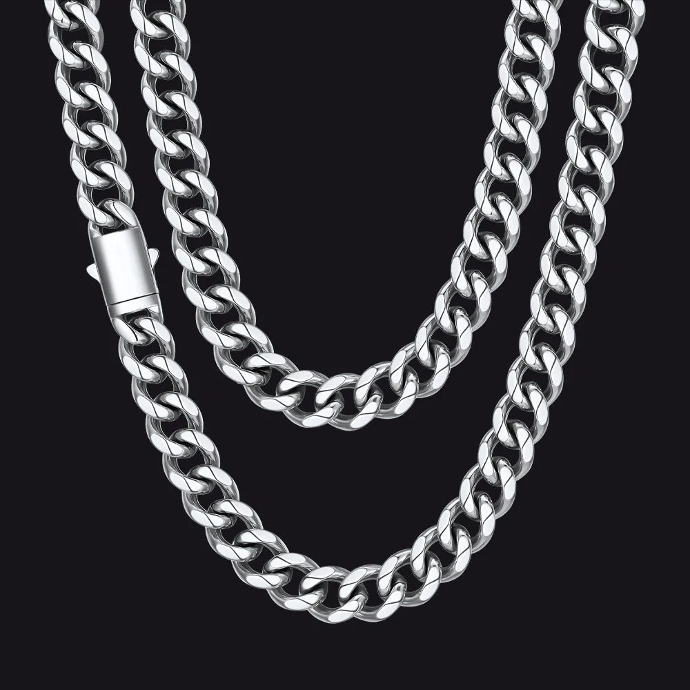 Engraved Cuban Link Chain Necklace for Men 6/9/12mm Width sold by FaithHeart