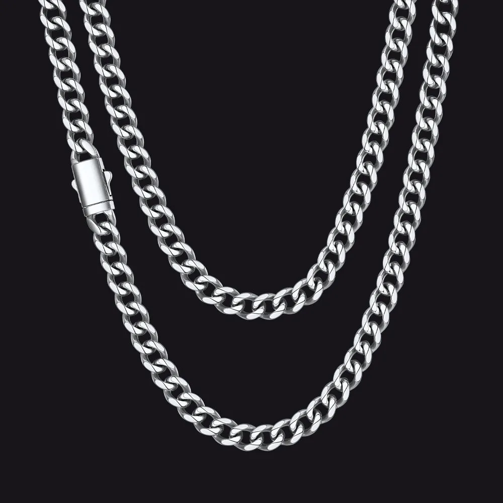 Engraved Cuban Link Chain Necklace for Men 6/9/12mm Width sold by FaithHeart product image thumbnail 5