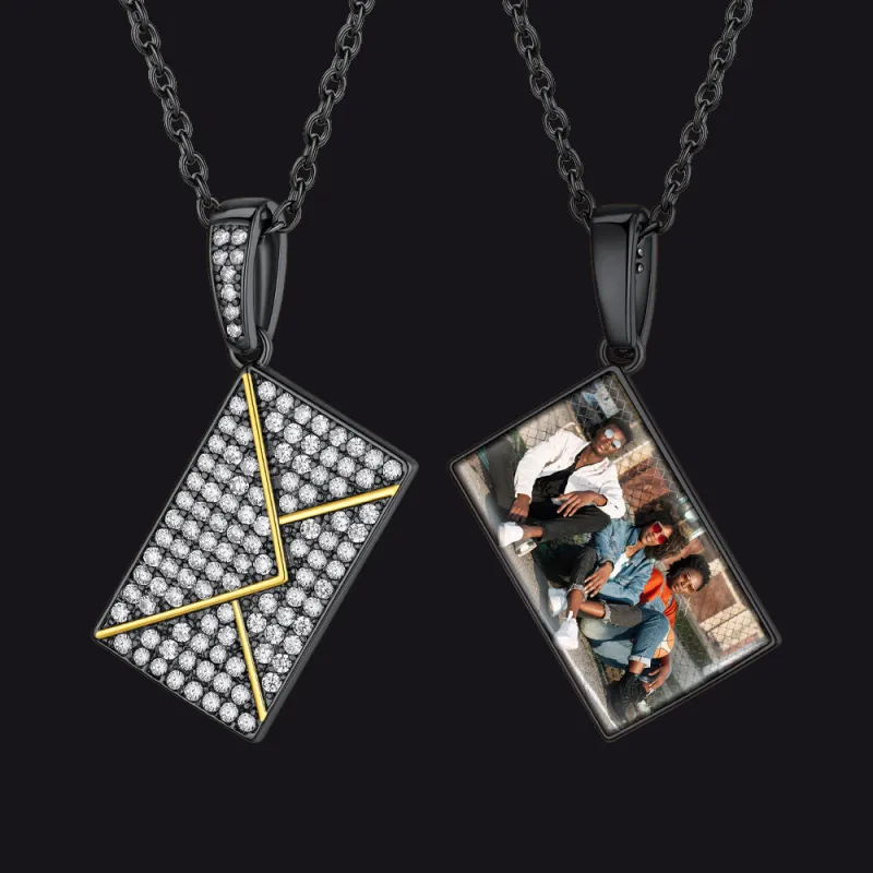 Persoanlised Picture Envelop Love Letter Necklace with CZ Gifts for Women sold by FaithHeart
