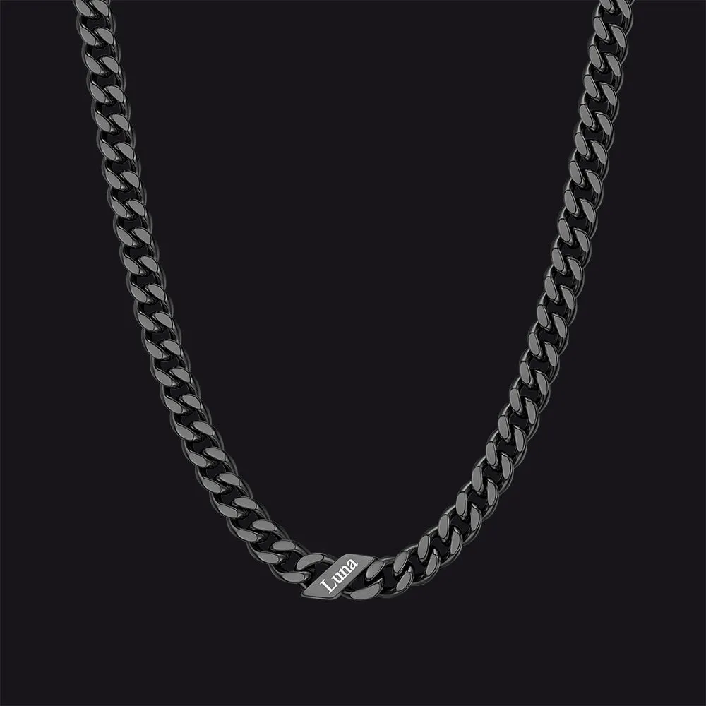 Customized Engraved Name Cuban Chain Necklace for Men, 7/9/12mm Width sold by FaithHeart product image thumbnail 5