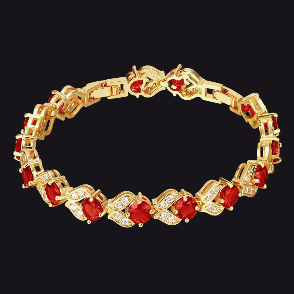9mm Diamond Cut Gem Crystal Chain Bracelet for Women with CZ sold by FaithHeart product image thumbnail 4