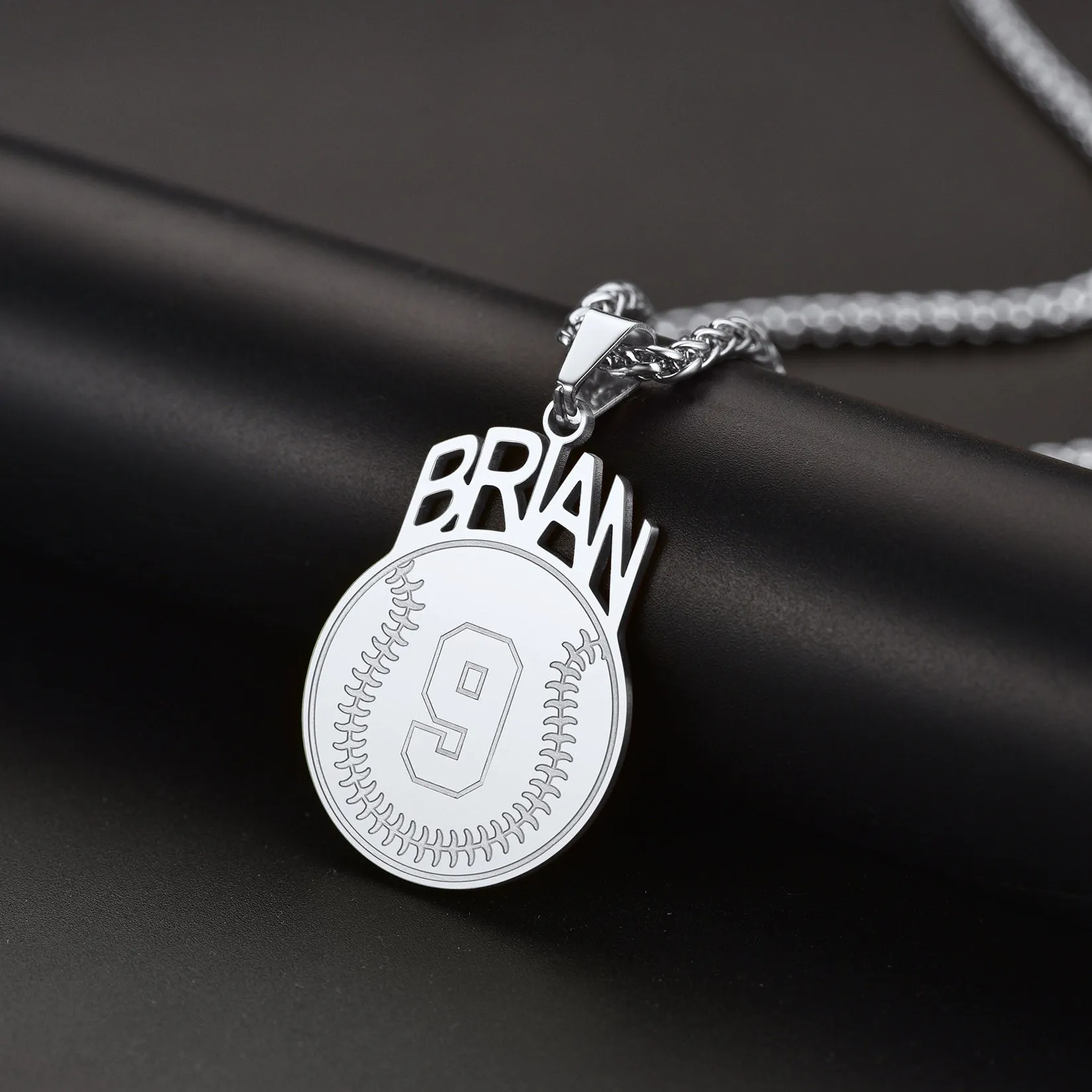 Custom Sports Necklace Name Tag with Jersey Number for Fans Athlete sold by FaithHeart product image thumbnail 5