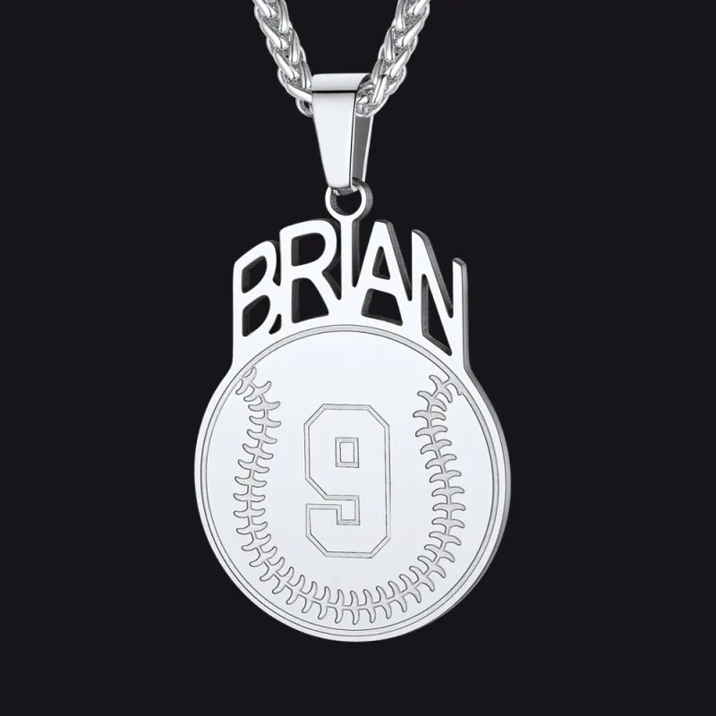 Custom Sports Necklace Name Tag with Jersey Number for Fans Athlete made by FaithHeart