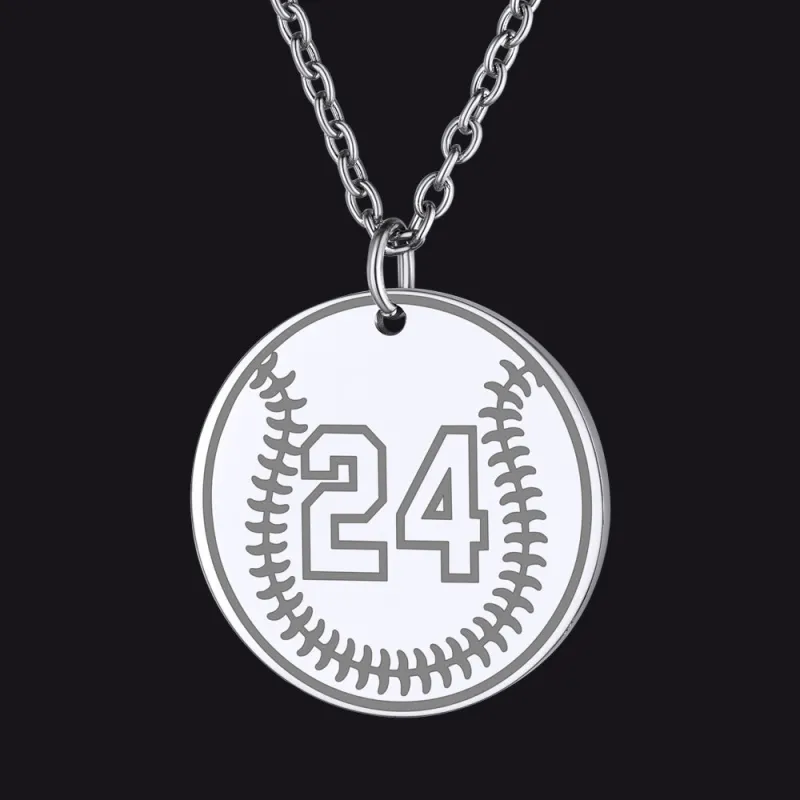 Custom Sports Necklace Jersey Number for Men & Sport Fans made by FaithHeart