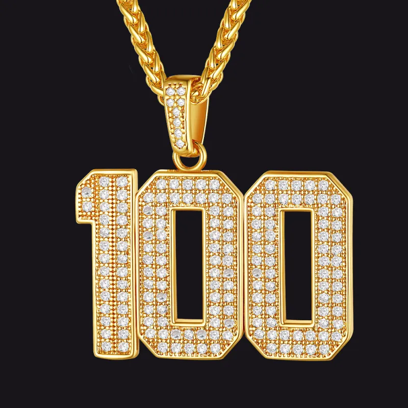 Custom Jersey Number Necklace with CZ for Men, Gift for Sport Lover made by FaithHeart