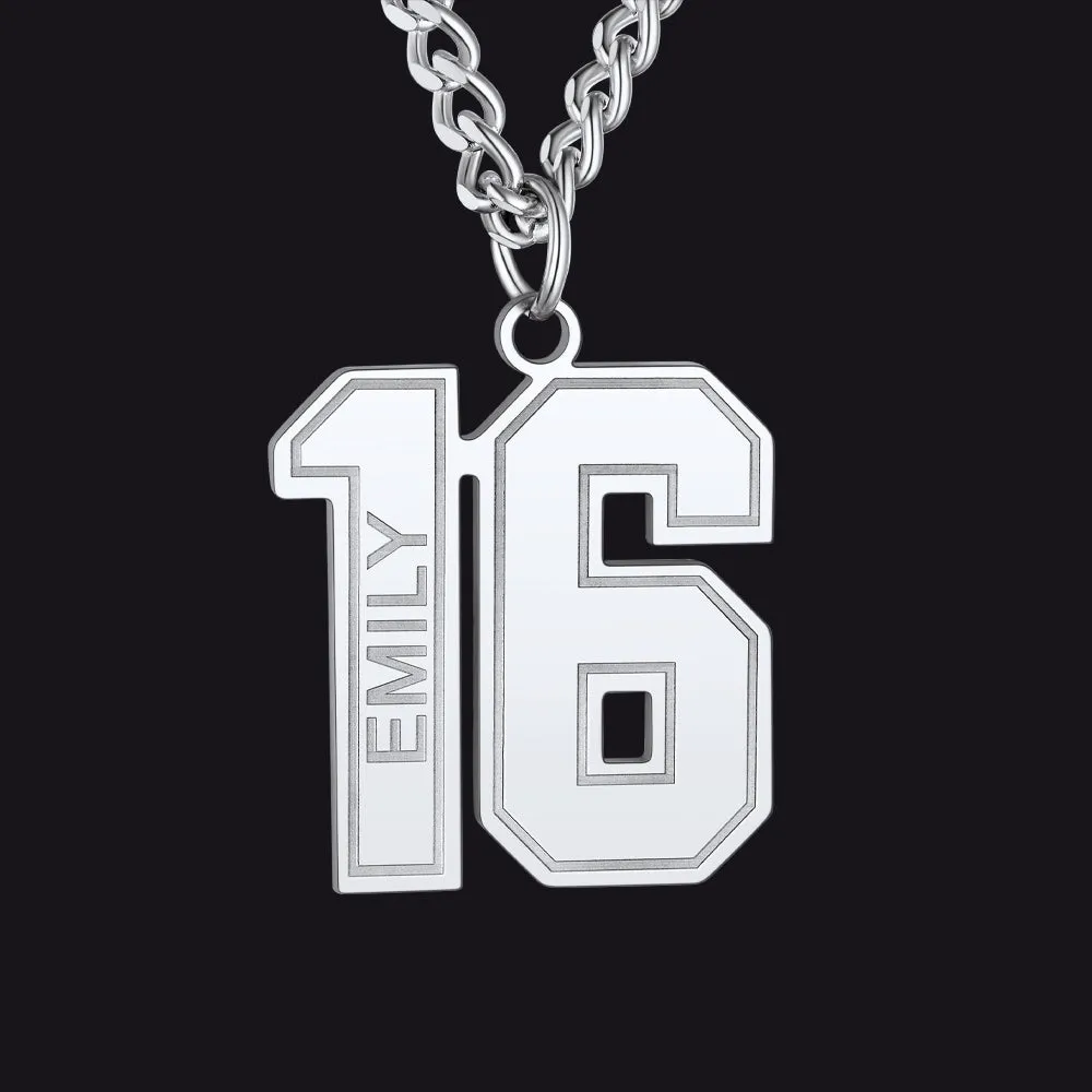 Custom Sports Jersey Number Necklace for Sport Fans, Gift for Men sold by FaithHeart