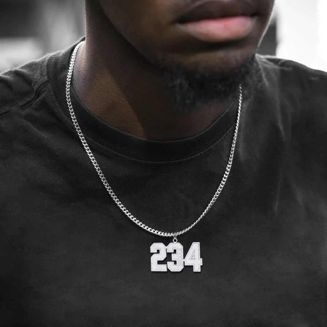 Custom Sports Jersey Number Necklace for Sport Fans, Gift for Men sold by FaithHeart product image thumbnail 3