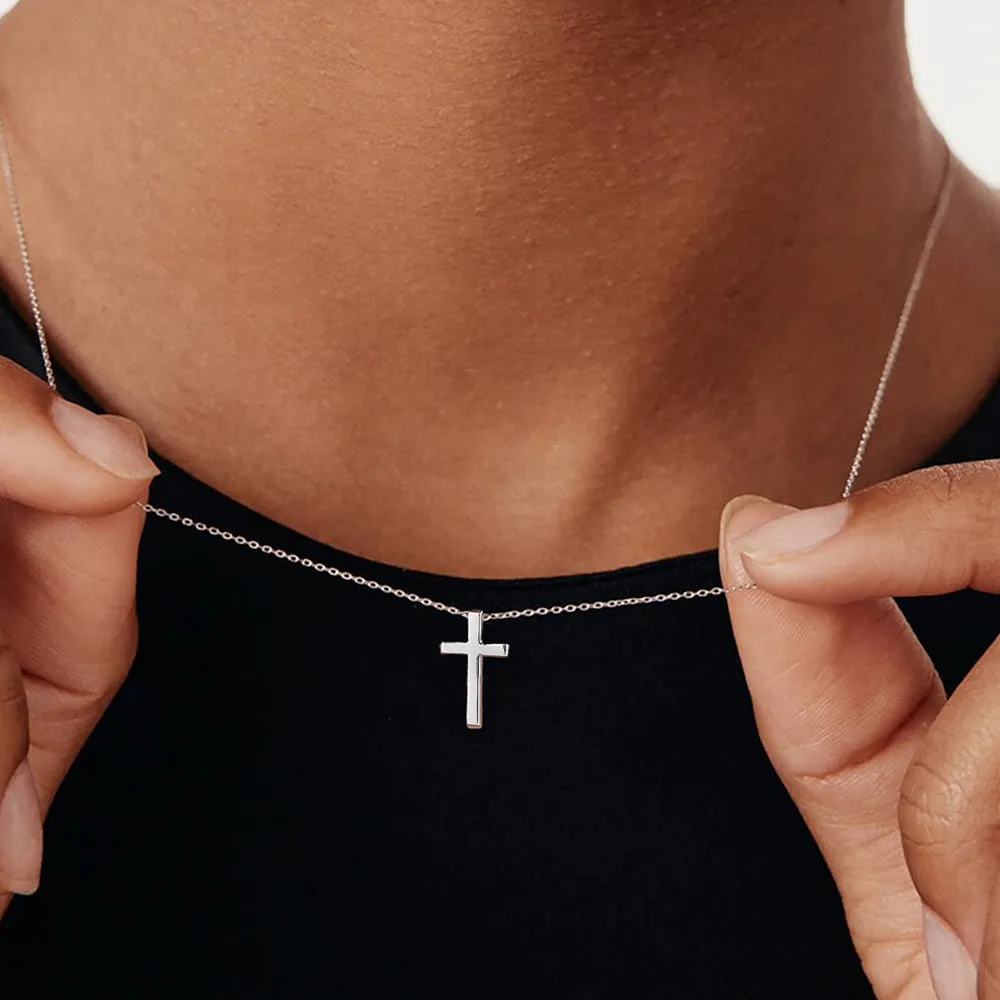Dainty Cross Pendant Necklace for Women Men Girlfriend, Christian Charm Necklace Gift sold by FaithHeart product image thumbnail 3