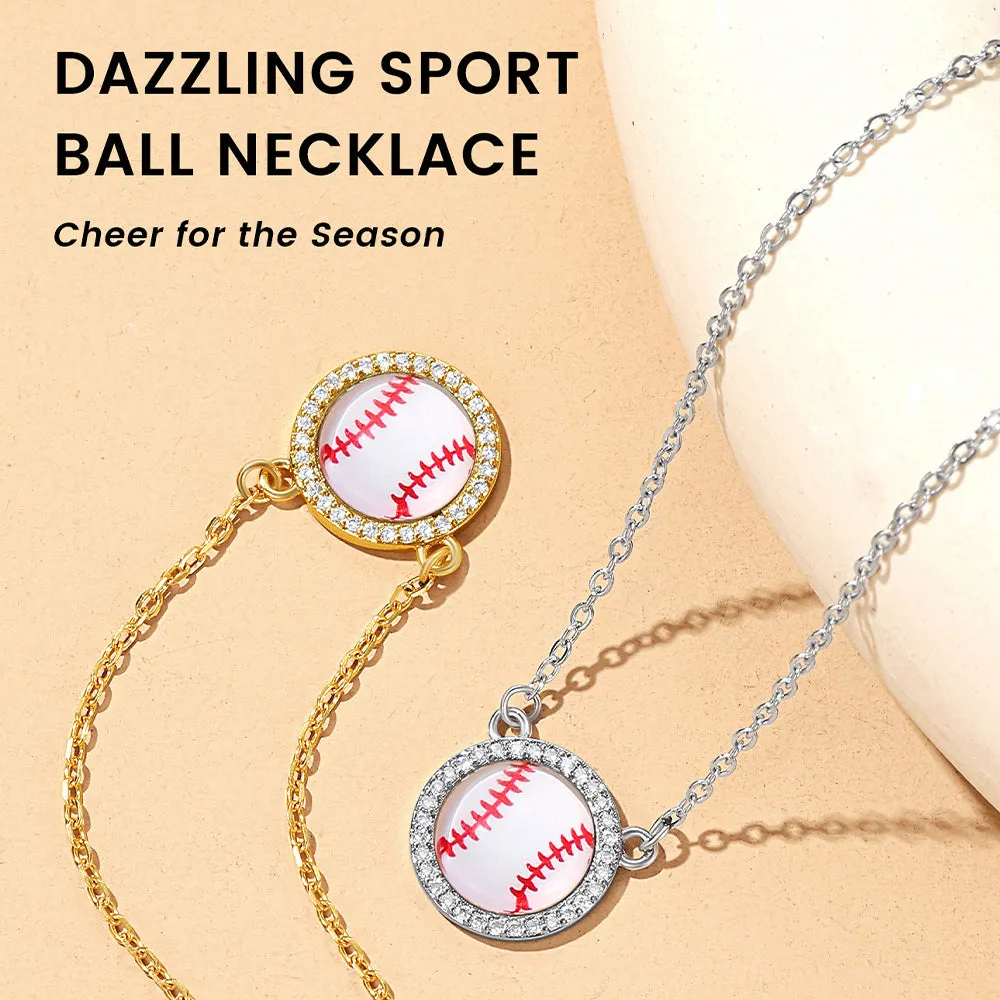 Custom CZ Sports Pendant Necklace with Name Tag for Women Fans Athlete sold by FaithHeart product image thumbnail 5