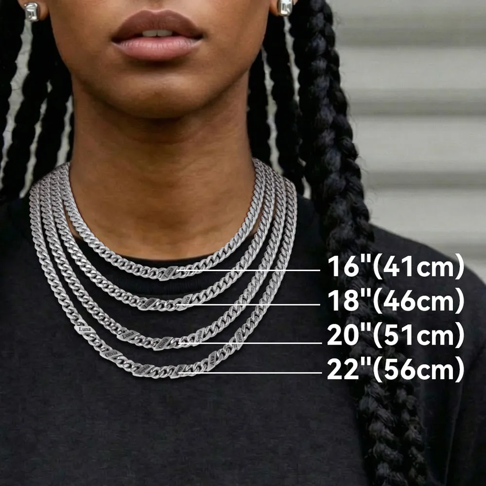Custom Cuban Link Chains with Names Necklace for Men Women, 5/7/9mm Width sold by FaithHeart product image thumbnail 3