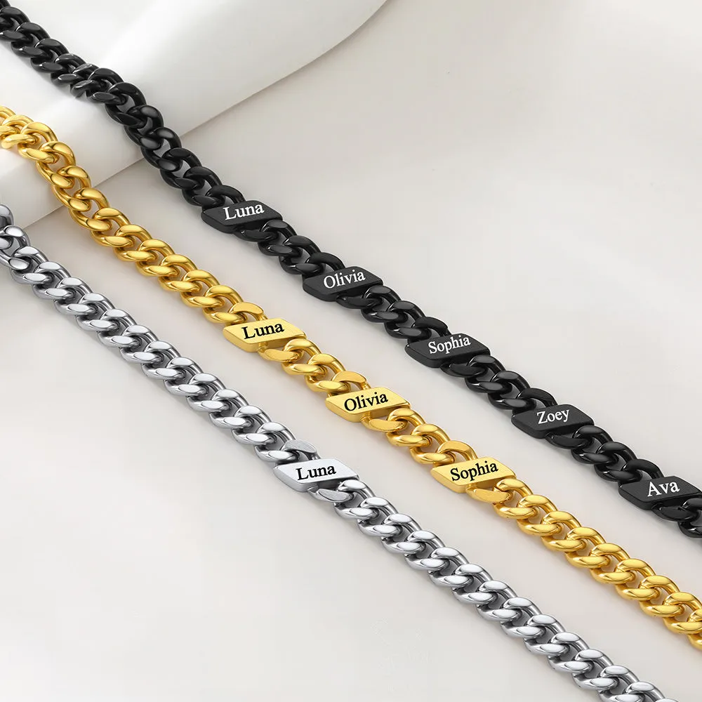 Custom Cuban Link Chains with Names Necklace for Men Women, 5/7/9mm Width sold by FaithHeart product image thumbnail 5