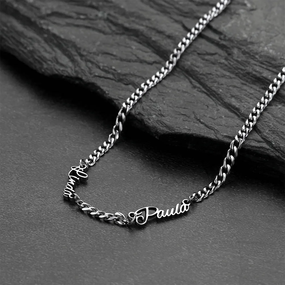 Customized Name Necklace with Cuban Link Chain for Men Women sold by FaithHeart product image thumbnail 5
