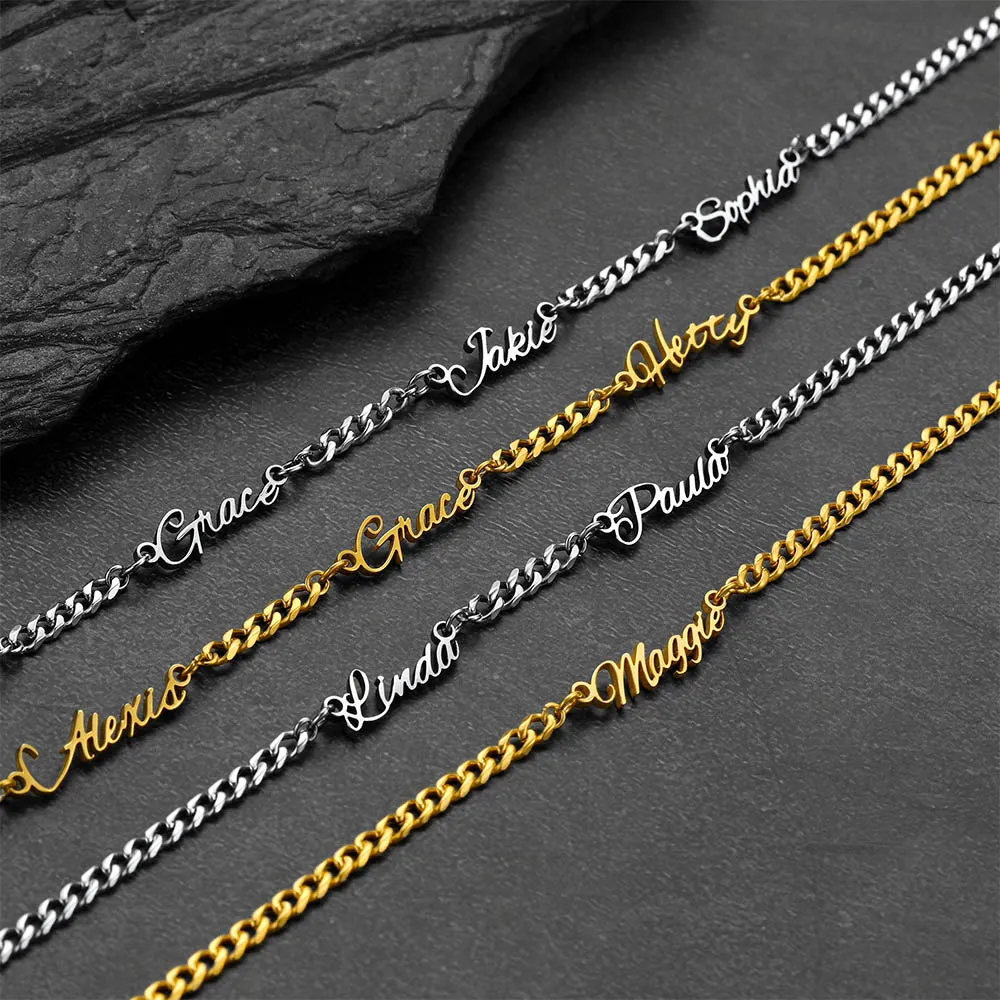 Customized Name Necklace with Cuban Link Chain for Men Women sold by FaithHeart product image thumbnail 4