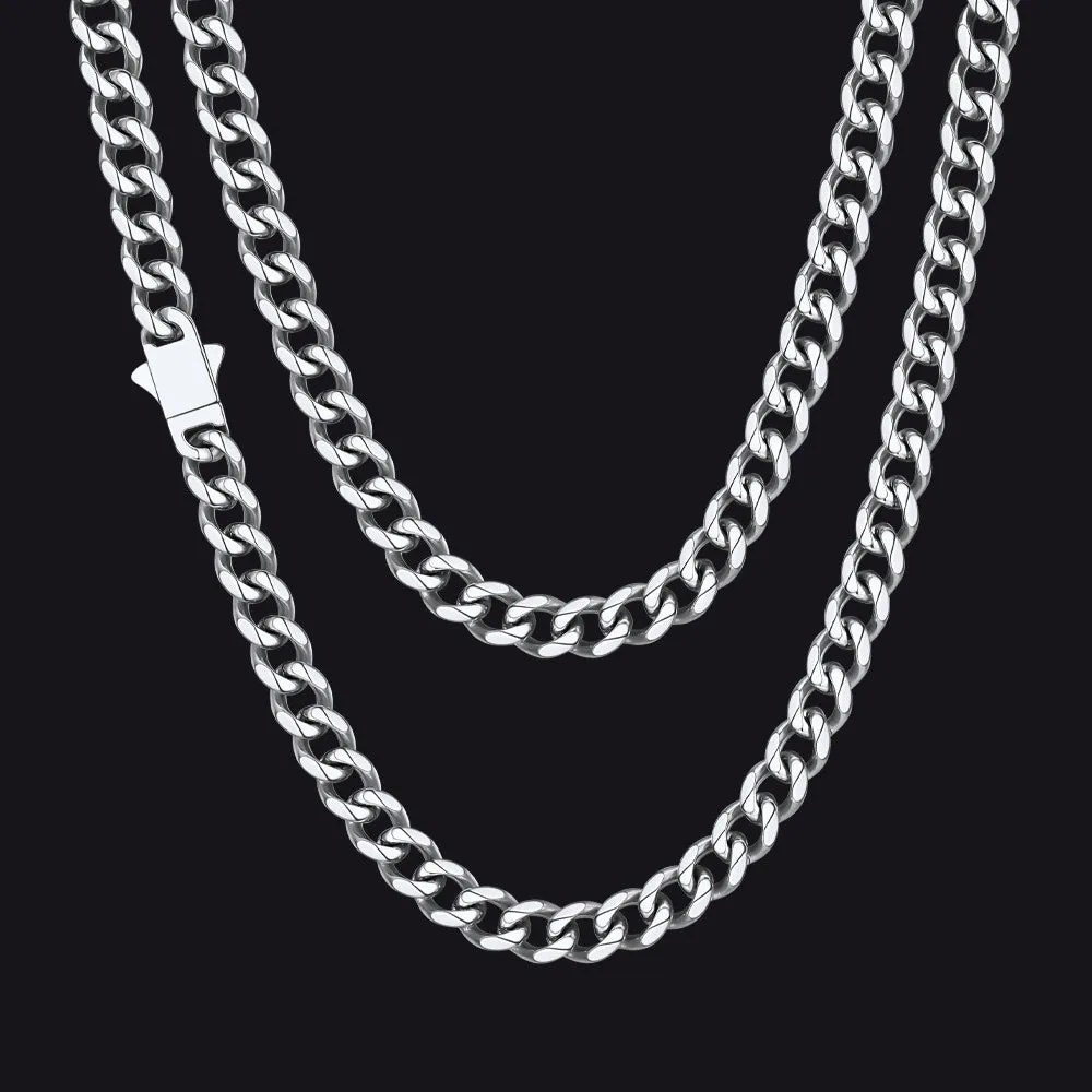 Hip Hop Cuban Chain Necklace for Men 6/9/12mm Width sold by FaithHeart