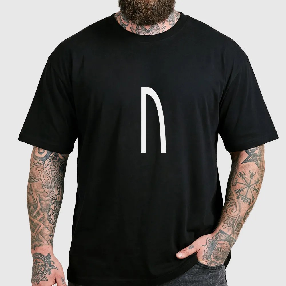 Viking Norse Runic Symbol Black T-Shirt for Men Dad Gift, Matching Shirts for Couples sold by FaithHeart product image thumbnail 2