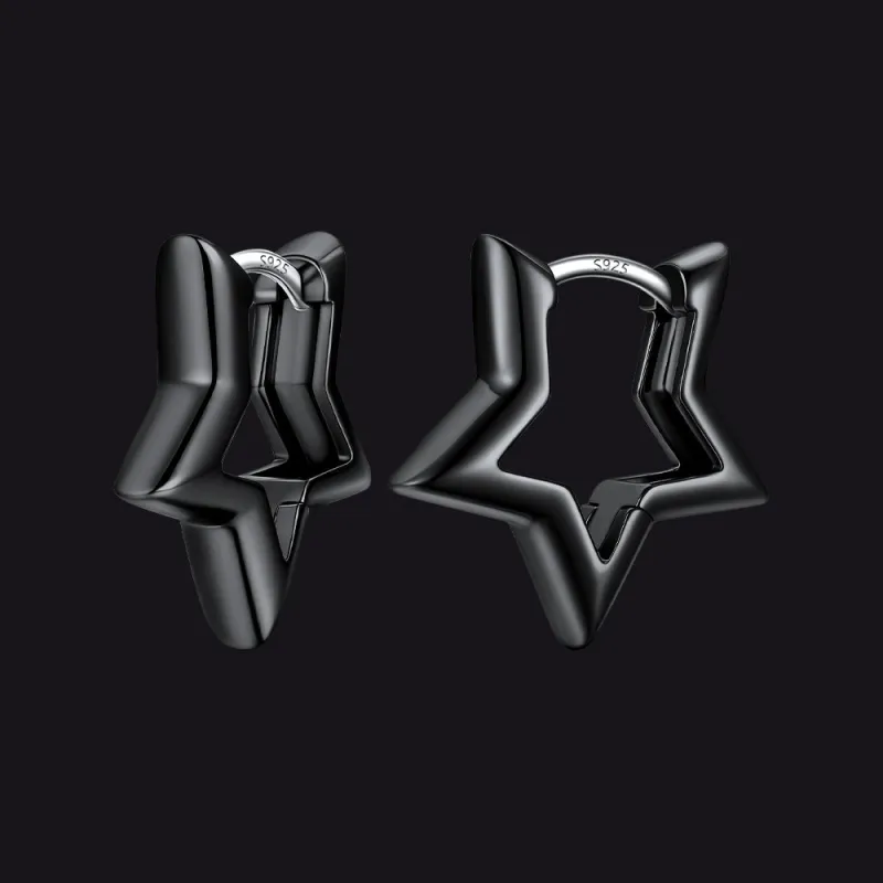 Classic Y2K Hollow Star Hoop Earrings for Women Men made by FaithHeart
